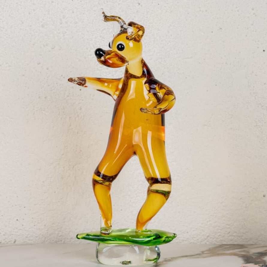 Artisan Crafted Crystal Dog Decor