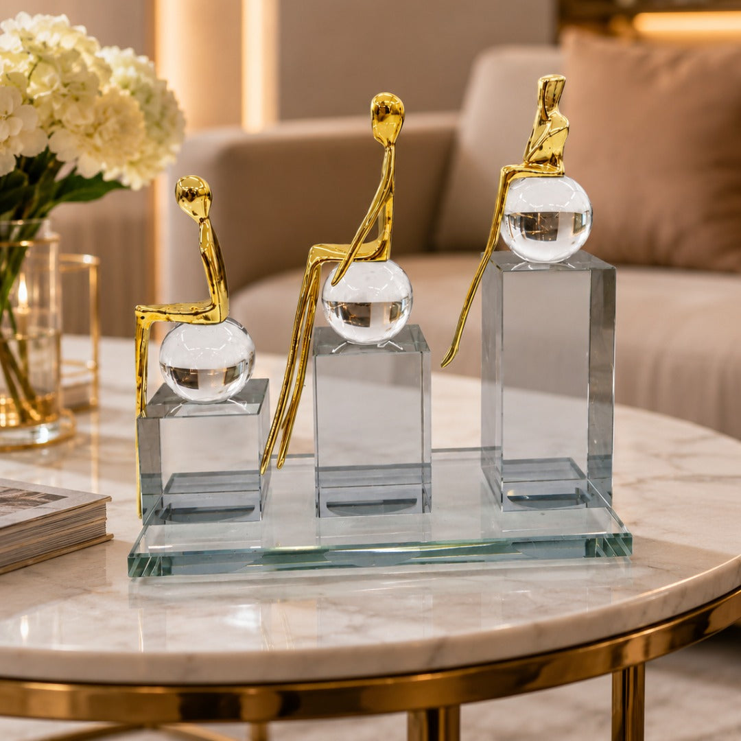 Trio Sitting Crystal Accent