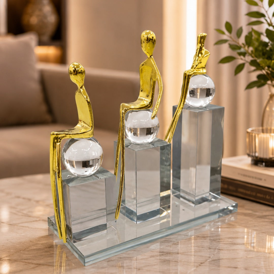 Trio Sitting Crystal Accent