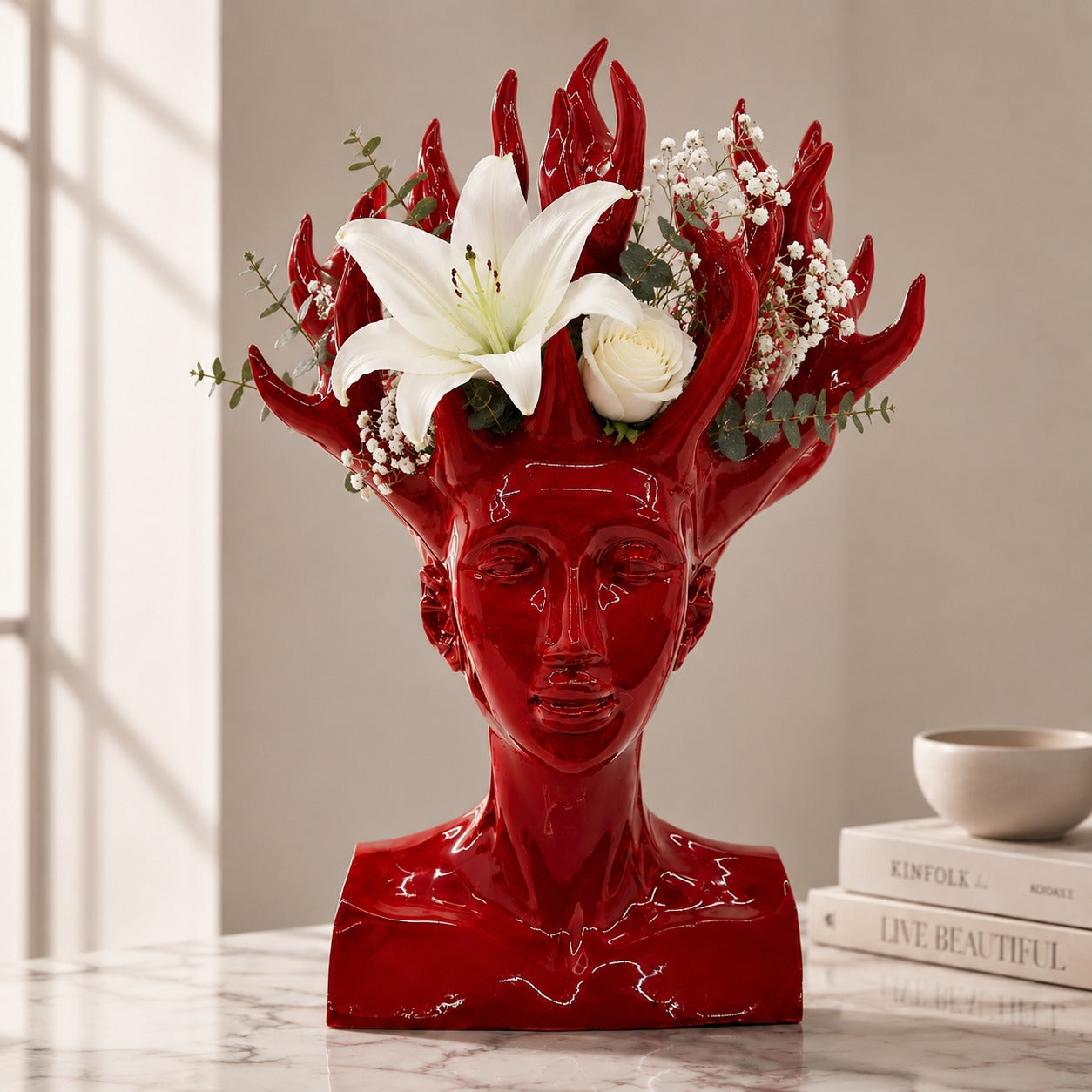 Decorative Lady Face Vase