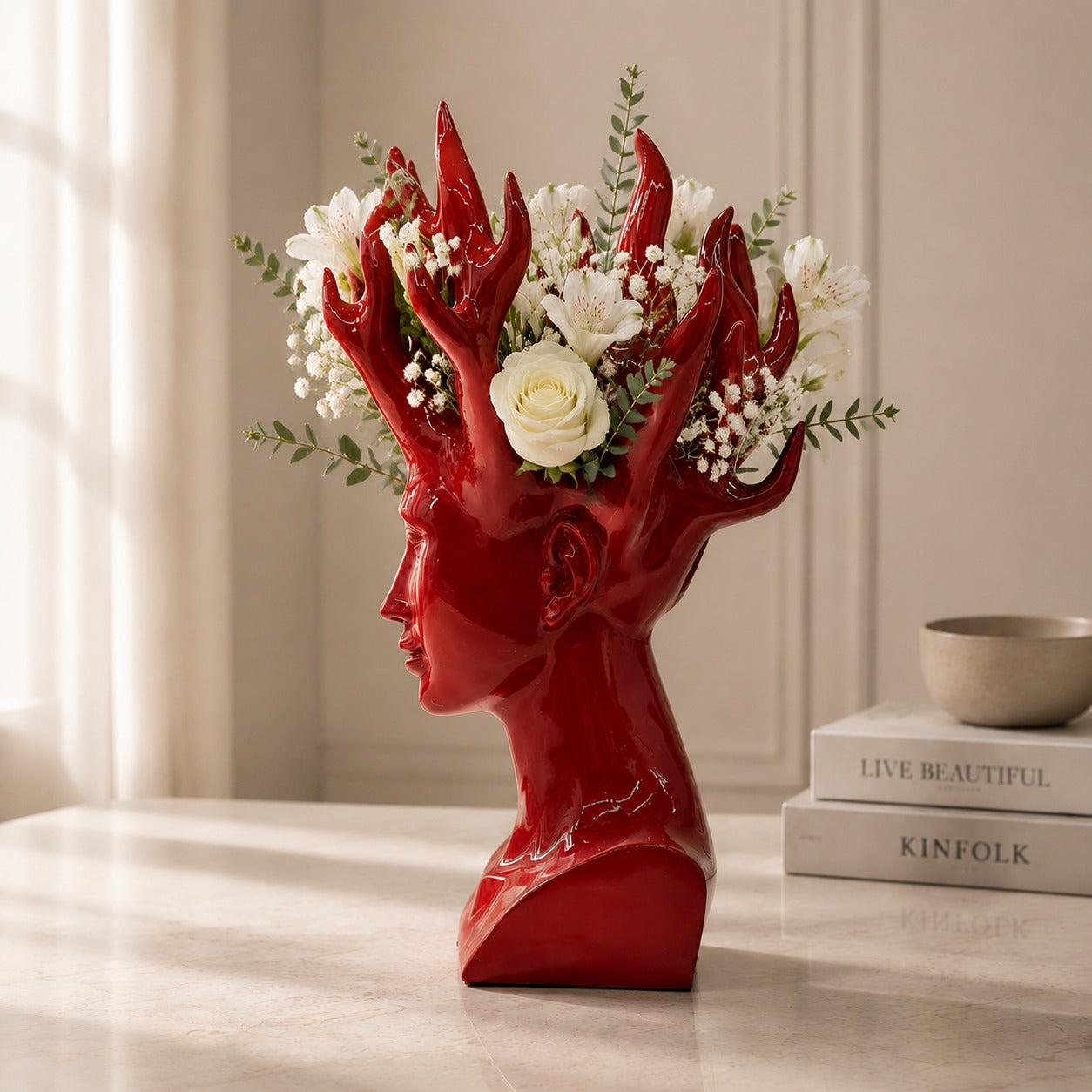 Decorative Lady Face Vase