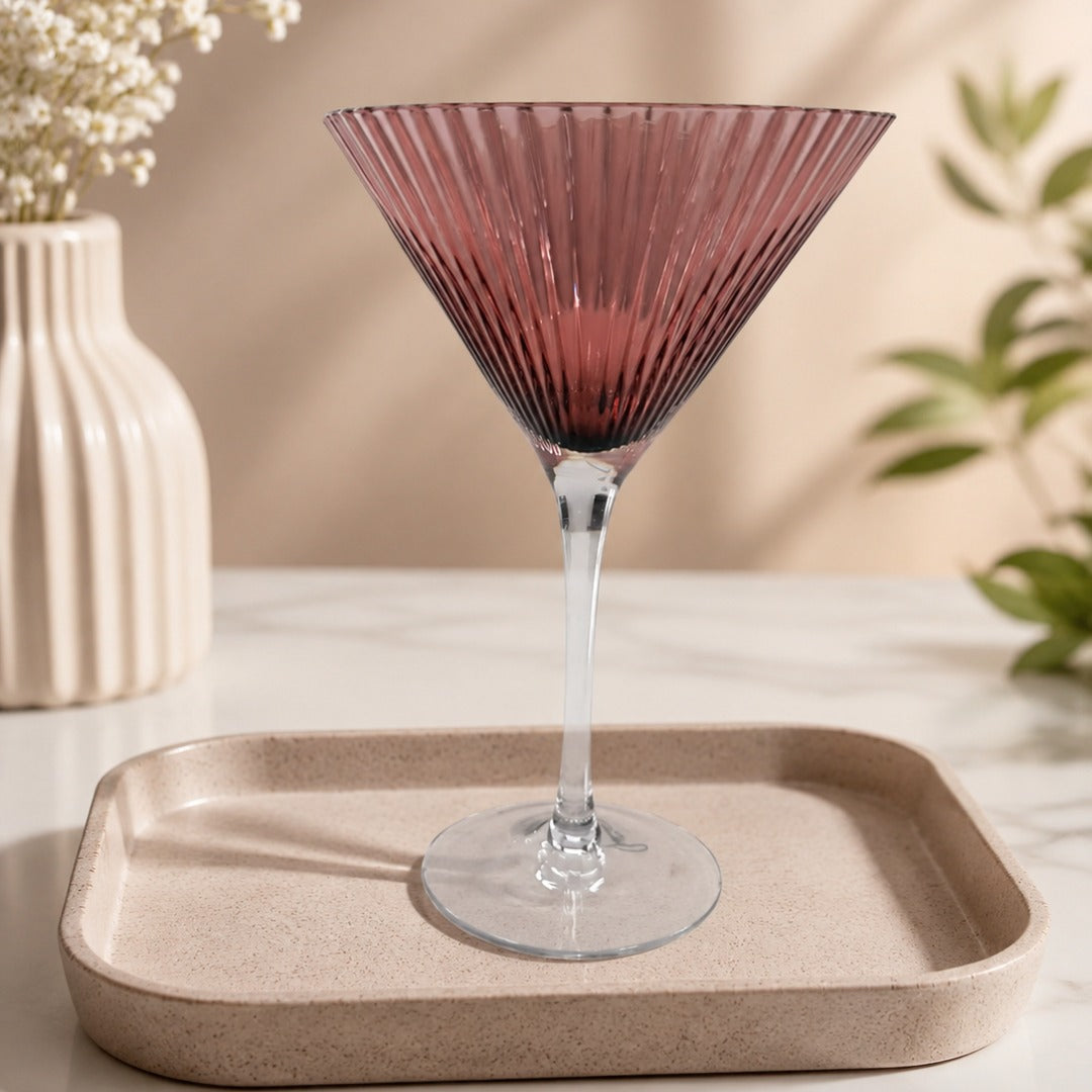 Pleated martini Glass - Set Of 2