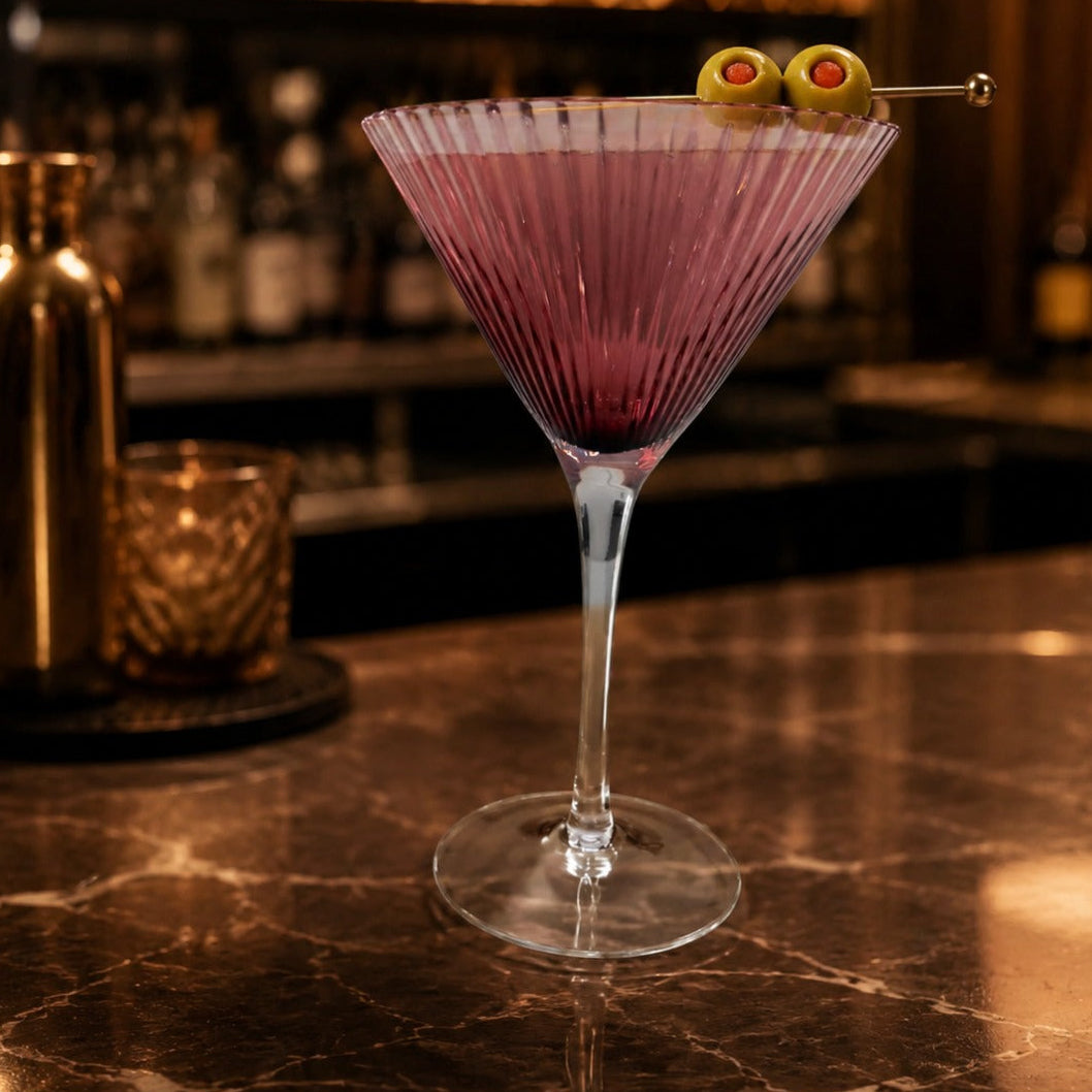 Pleated martini Glass - Set Of 2