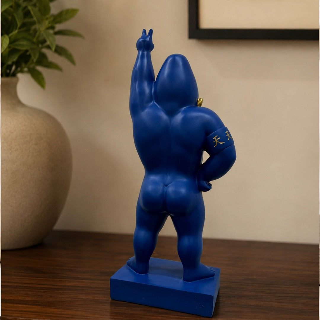 Blue Gold Gorilla Decor