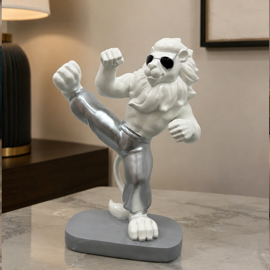Playful Lion Decor Piece