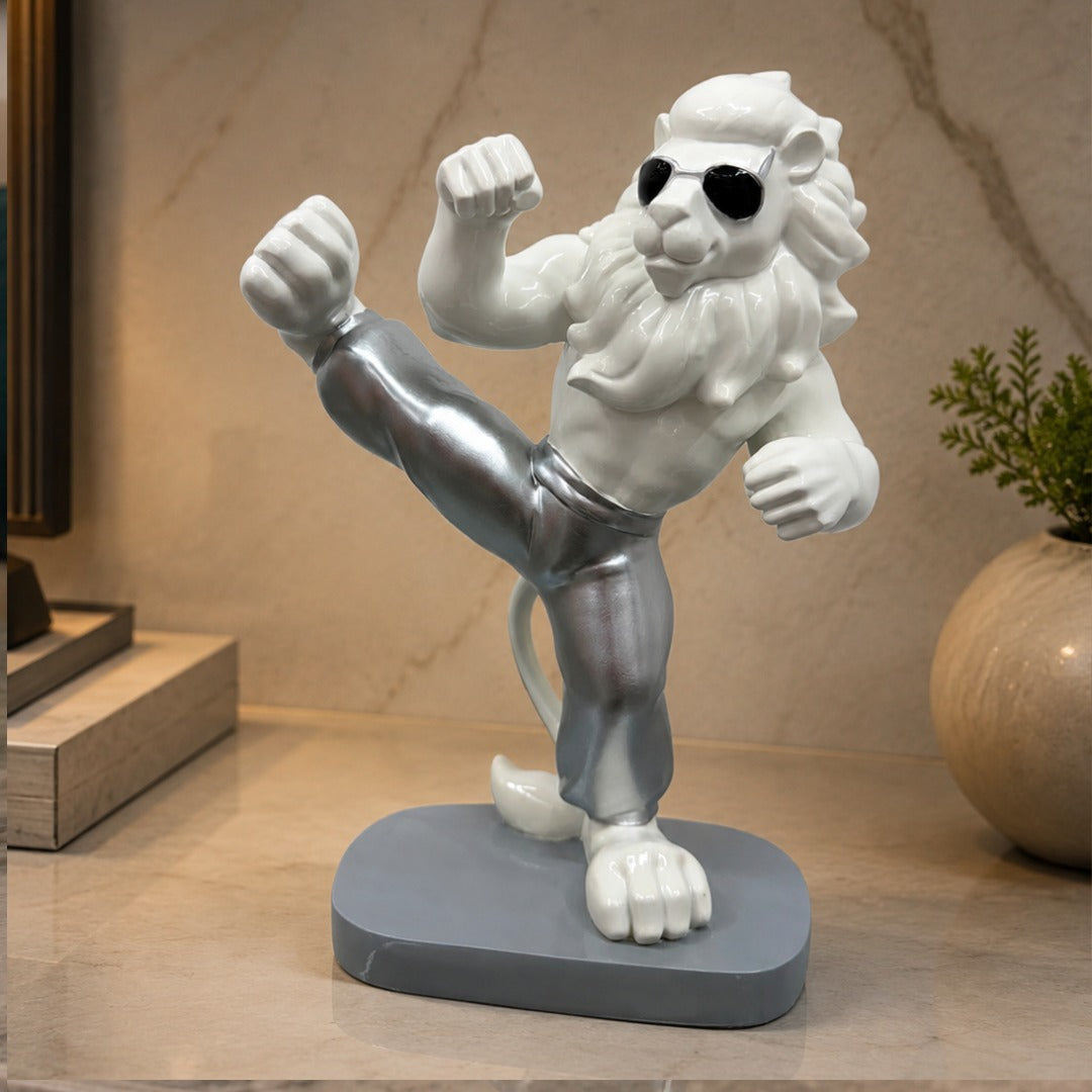 Playful Lion Decor Piece