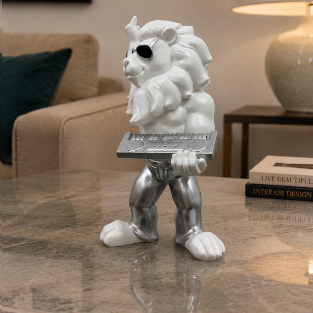 Playful Lion Decor Piece