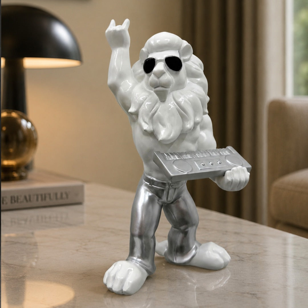 Playful Lion Decor Piece