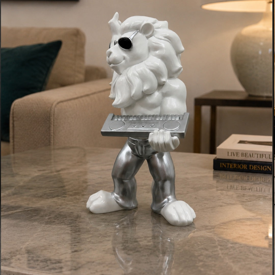 Playful Lion Decor Piece