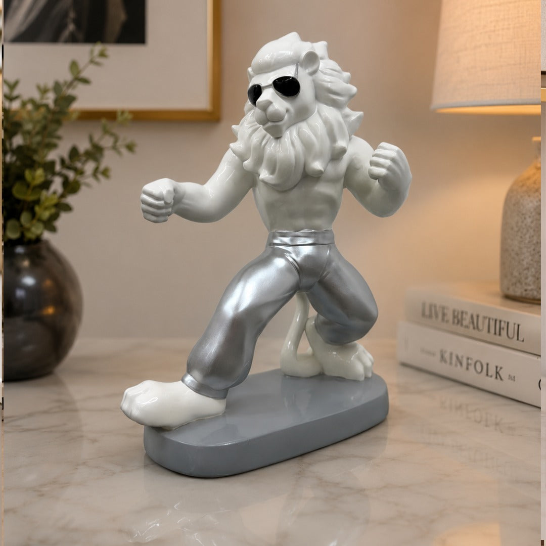 Playful Lion Decor Piece