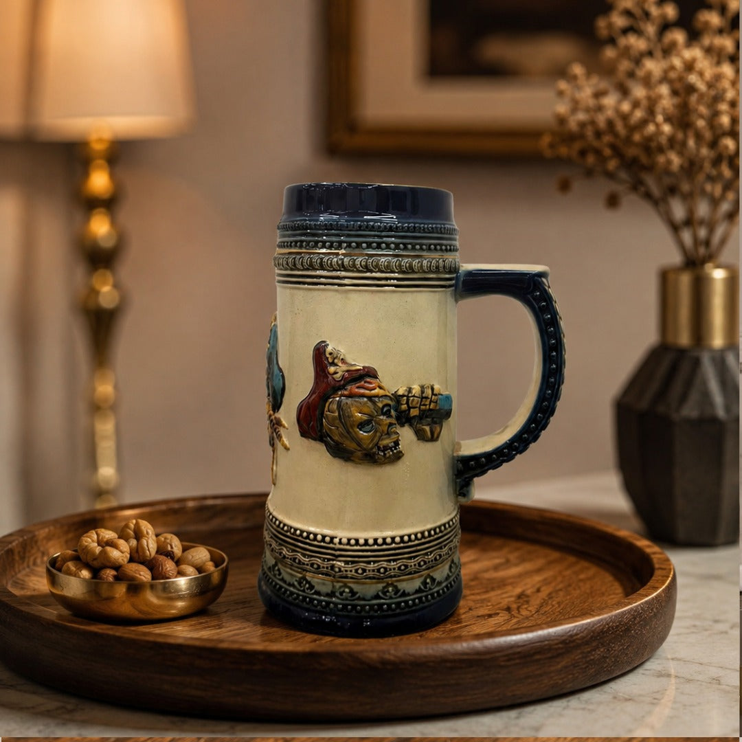 skull Ceramic Beer Stein Mug