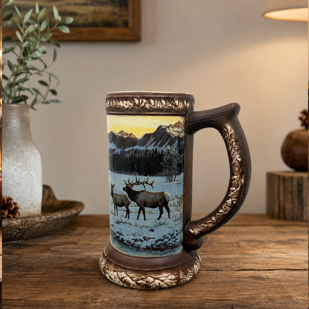deer Ceramic Beer Stein Mug
