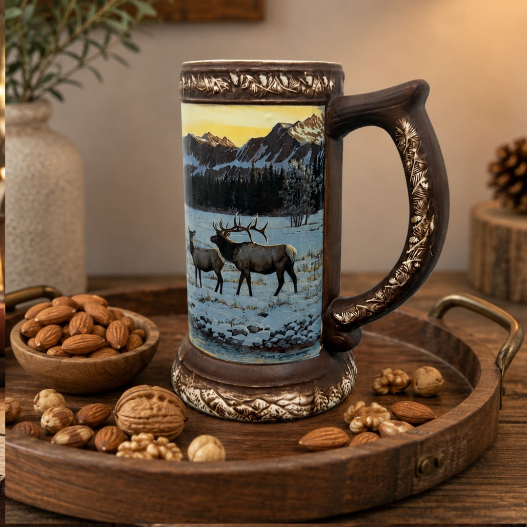 deer Ceramic Beer Stein Mug