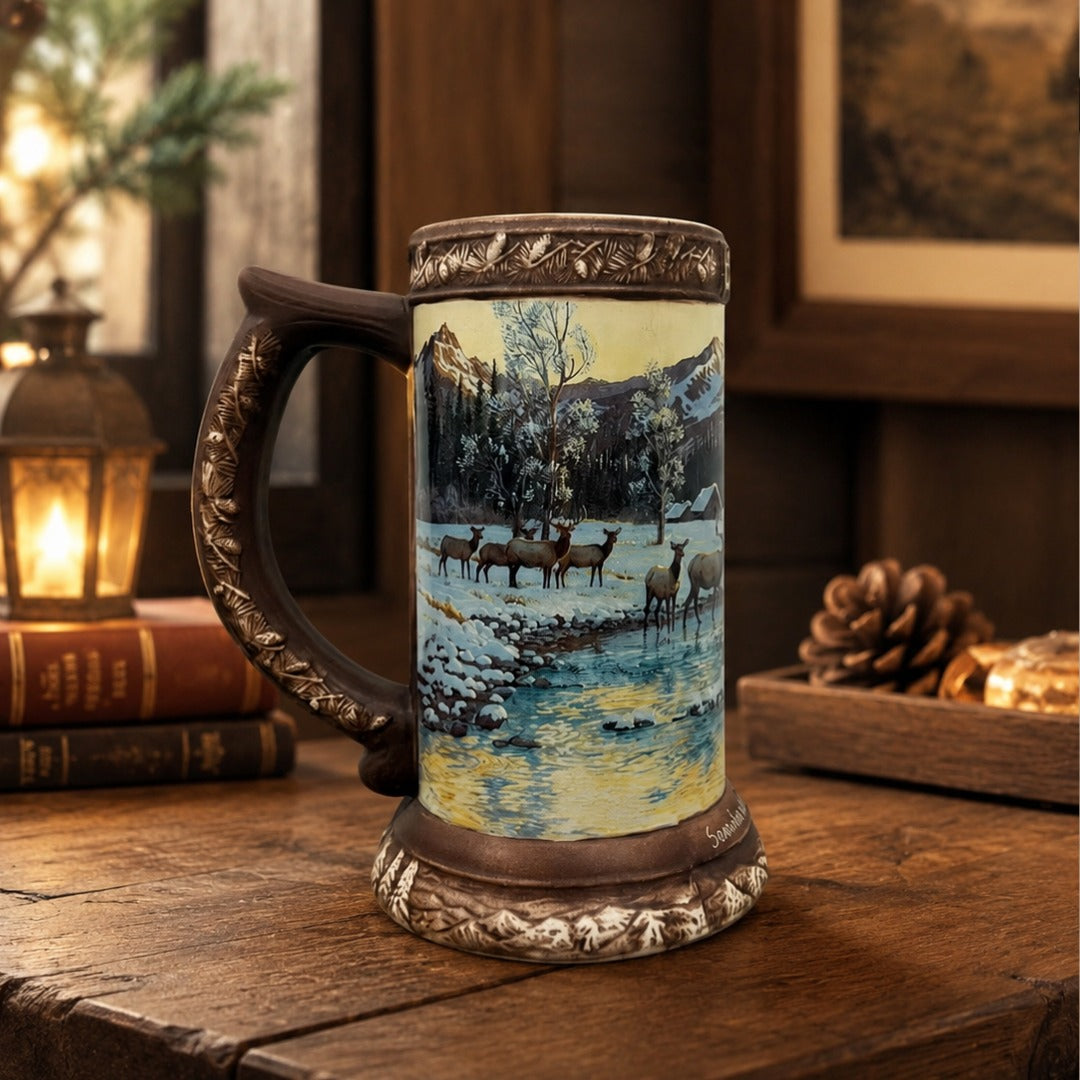 deer Ceramic Beer Stein Mug