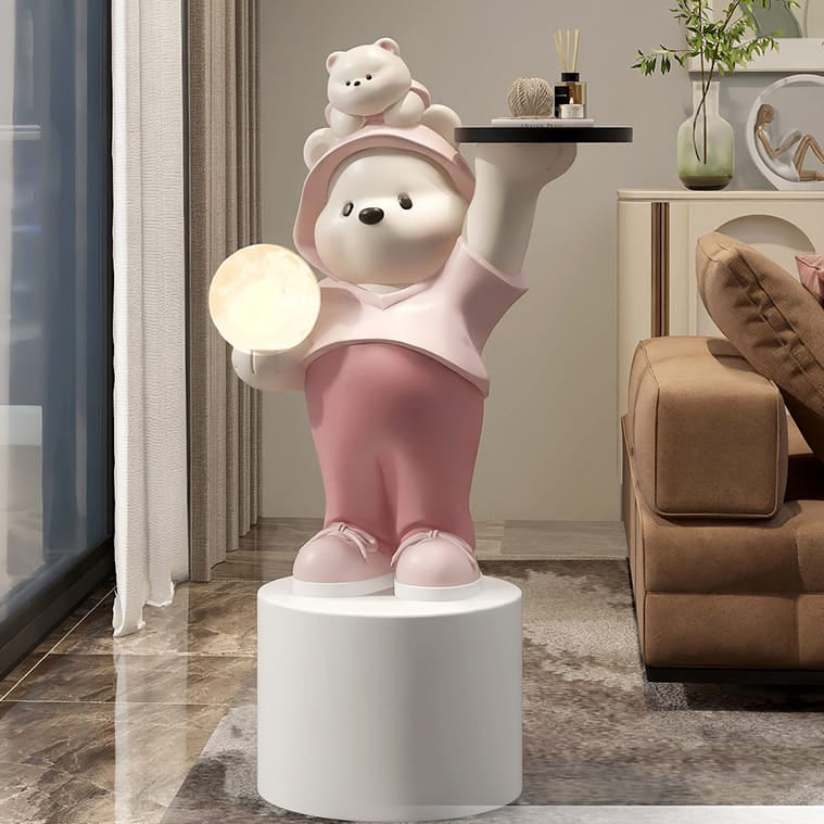Bear Moon Globe Floor Lamp (Imported)