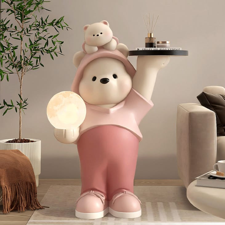 Bear Moon Globe Floor Lamp (Imported)