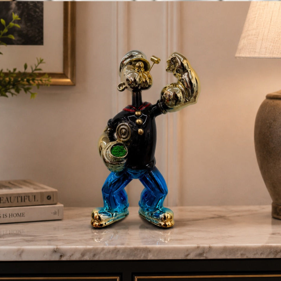 Colorful Flexing Cartoon Character Figurine - Imported