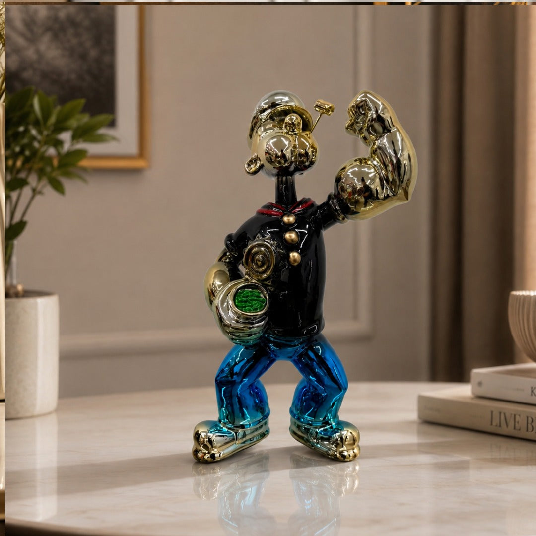Colorful Flexing Cartoon Character Figurine - Imported