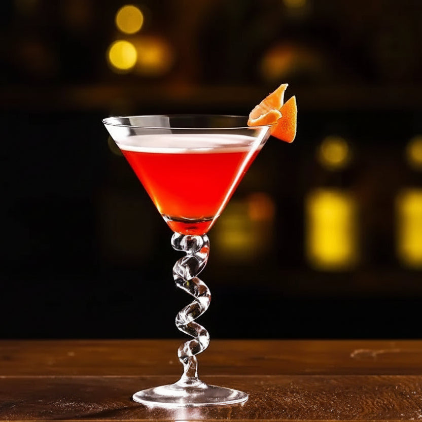 Twisted Stem Martini Glass - Set Of 2