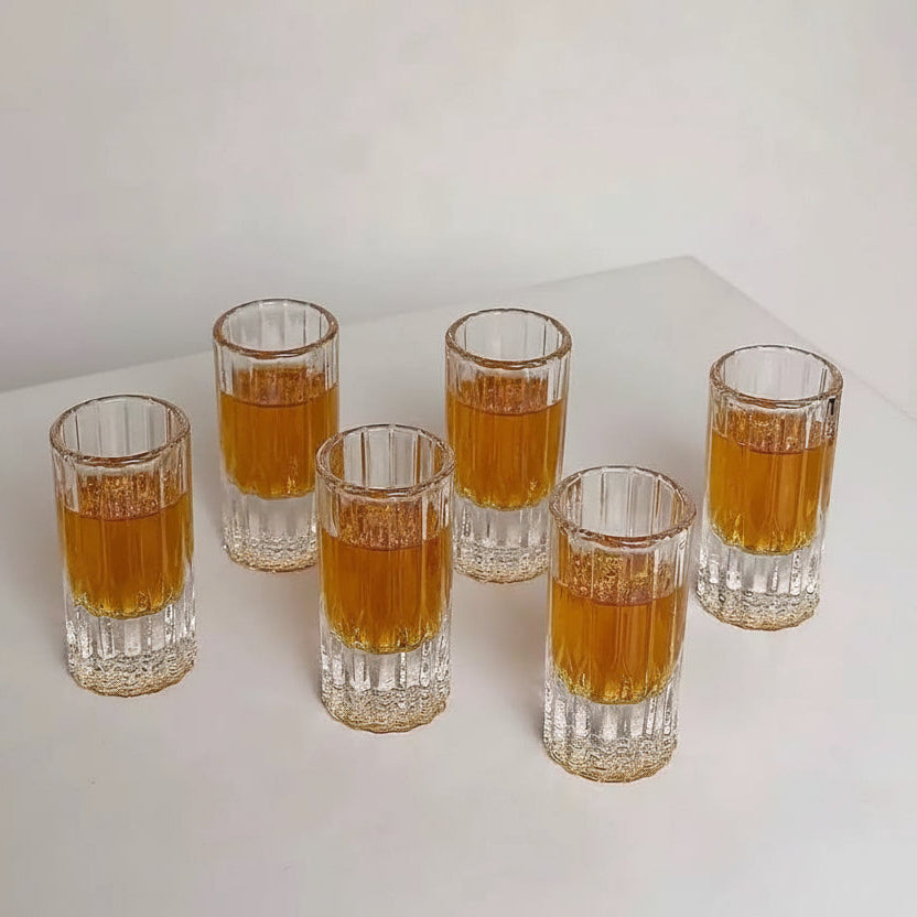 Ribbed Shot Glasses - Set Of 6