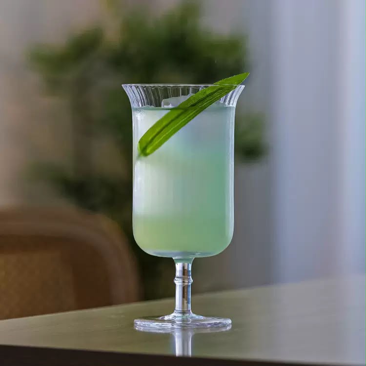 Striped Short Stem Multiuse Glass -  Set Of 2