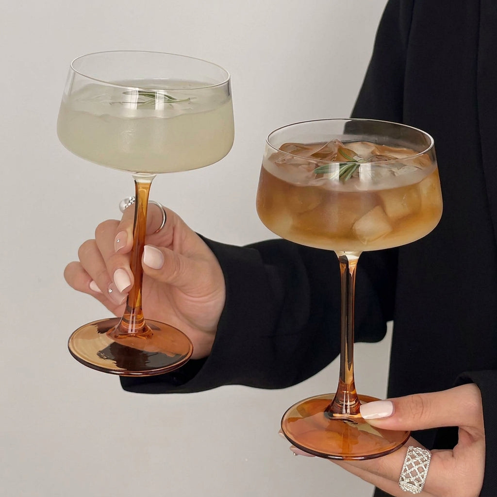 Stemmed Coupe Cocktail Glass – Set of 2