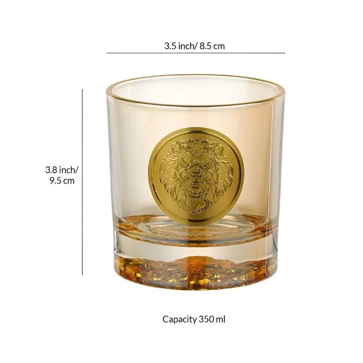 Animal Medallion Whiskey Glass - Set of 6
