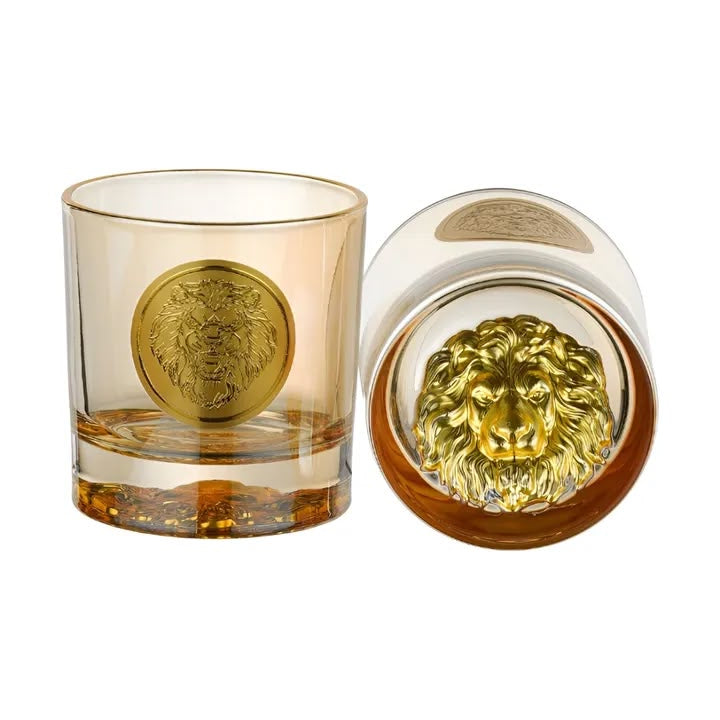 Animal Medallion Whiskey Glass - Set of 6