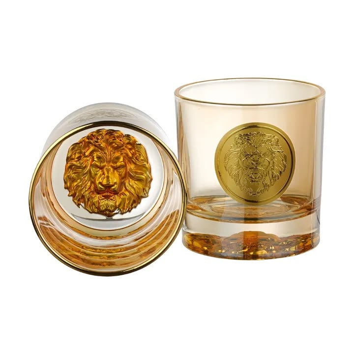 Animal Medallion Whiskey Glass - Set of 6