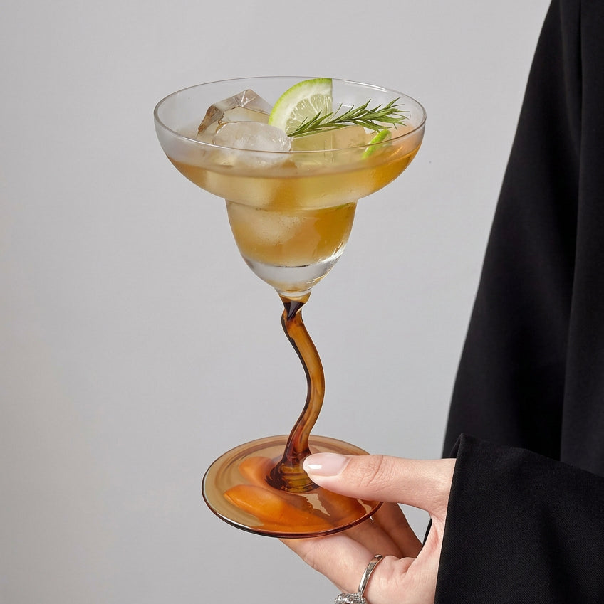 Colored Stem Margarita Glass - Set Of 2