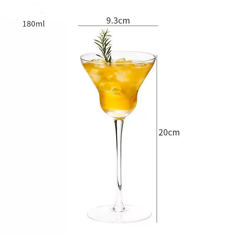 Unique-Shaped Long Stem Cocktail Glass - Set Of 2