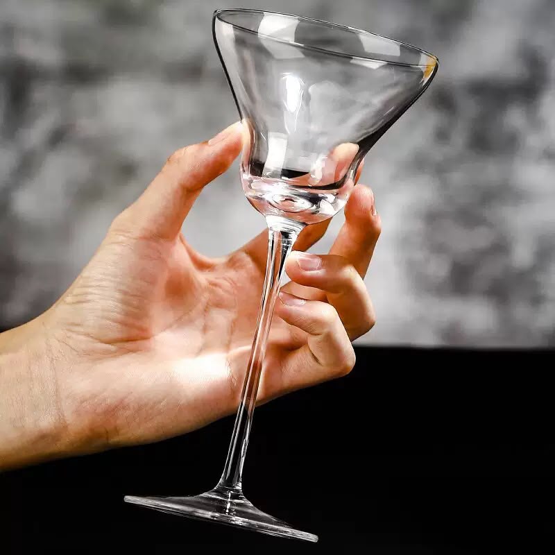 Unique-Shaped Long Stem Cocktail Glass - Set Of 2