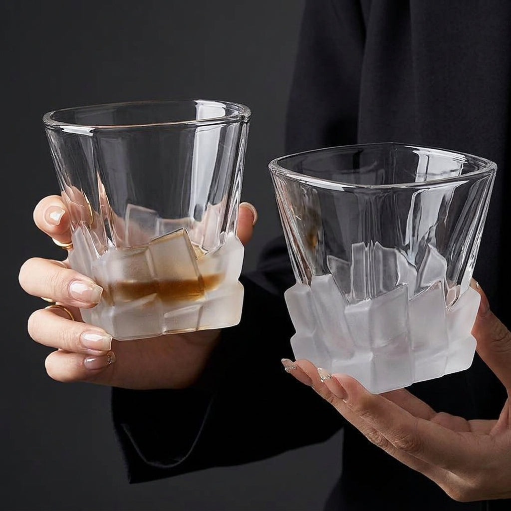Iceberg Frosted Base Whiskey Glass - Set Of 6