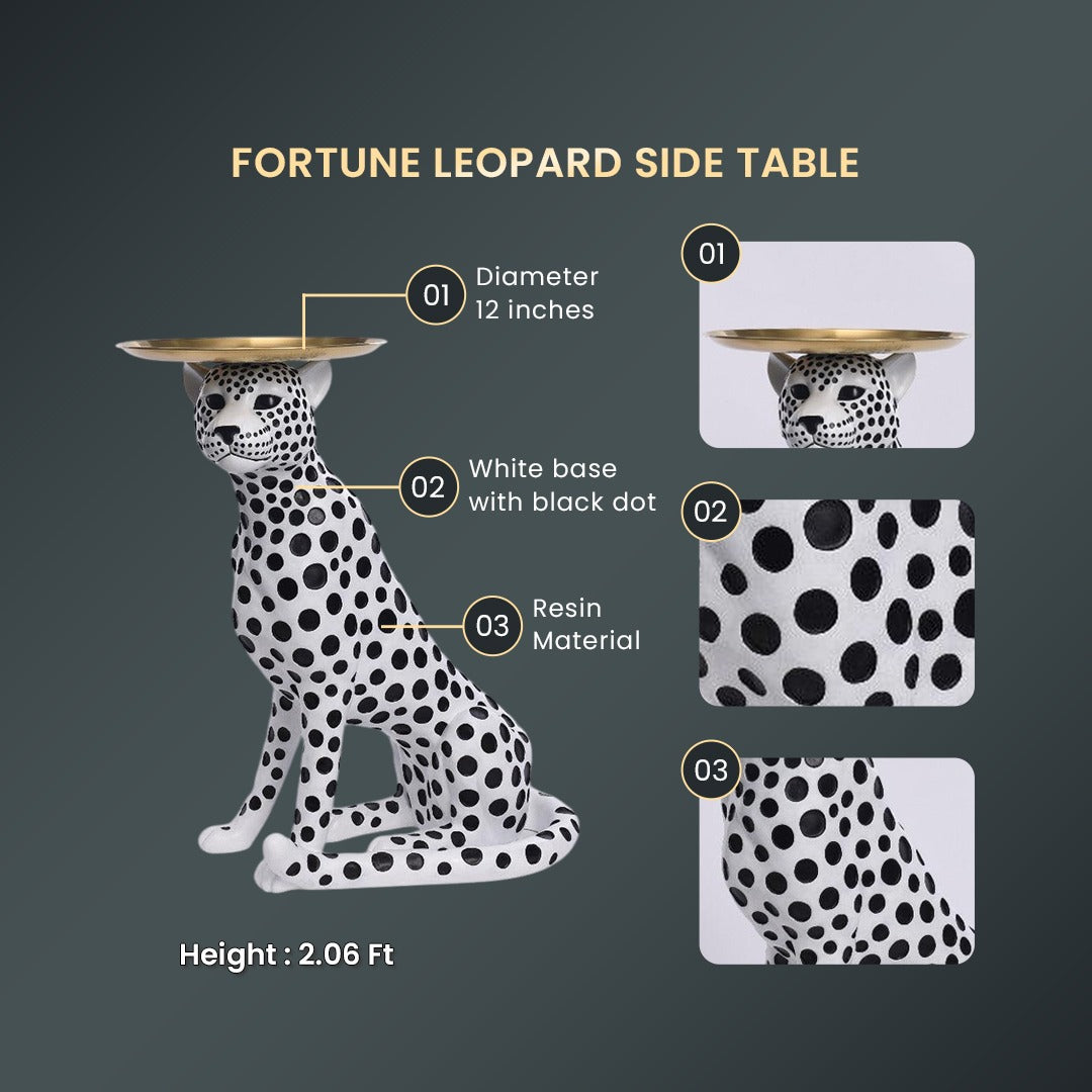 FORTUNE LEOPARD SIDE TABLE