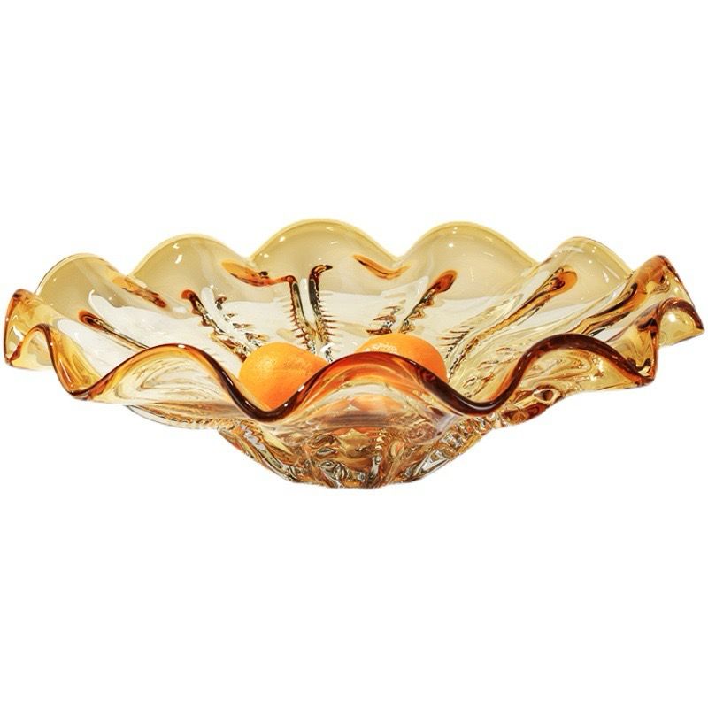 Yellow Crystal Luxe Decorative Centerpiece & Platter