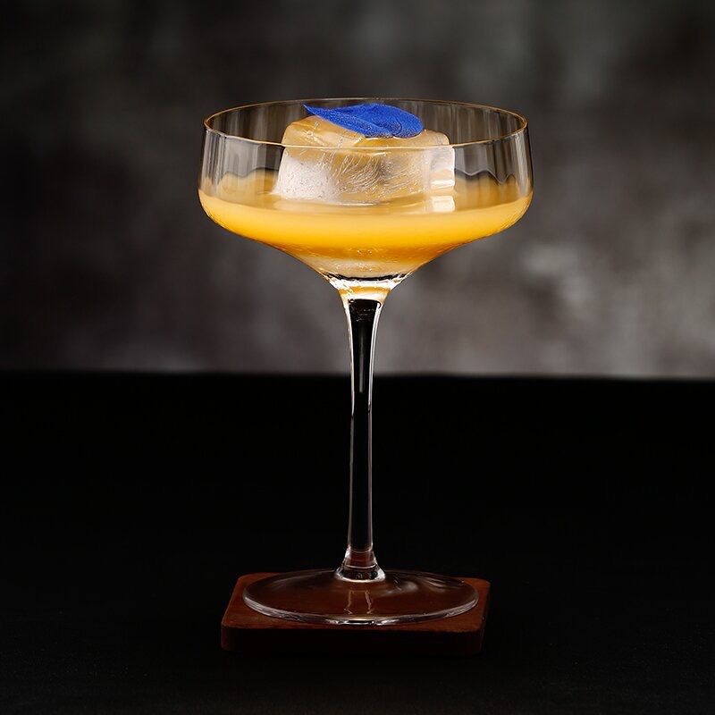 Modern Stripe Cocktail Coupe Glass - Set Of 6