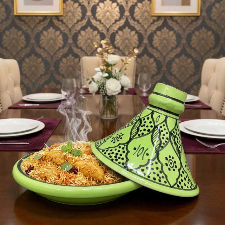 Handmade Printed Tagine Serving Platter