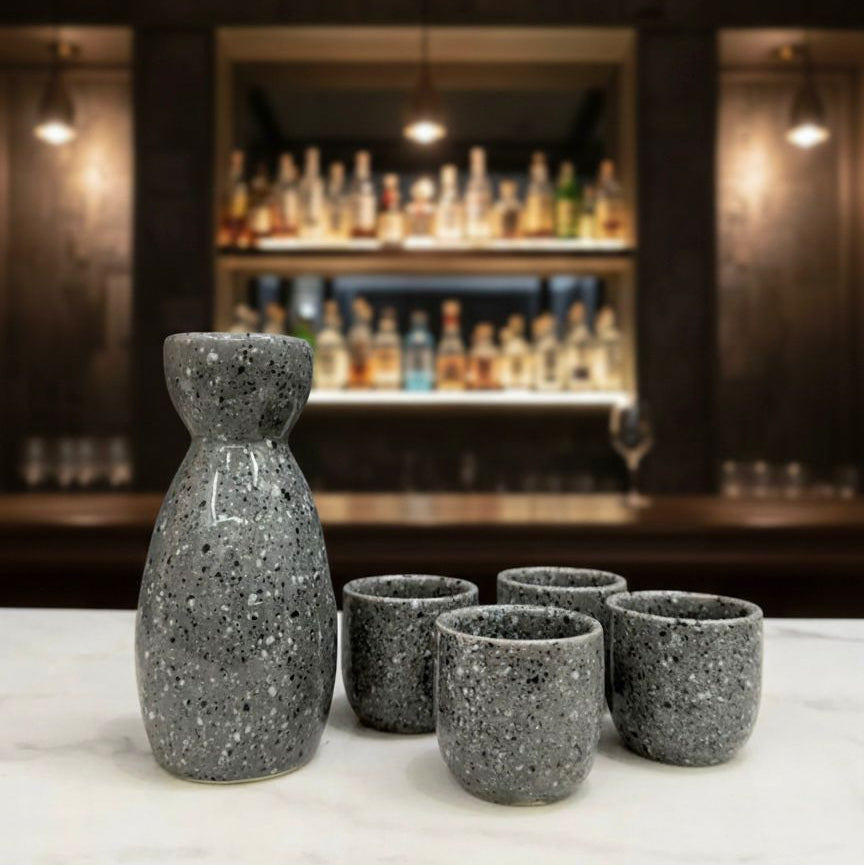 SAKE DRINKING GLASS SET OF 5