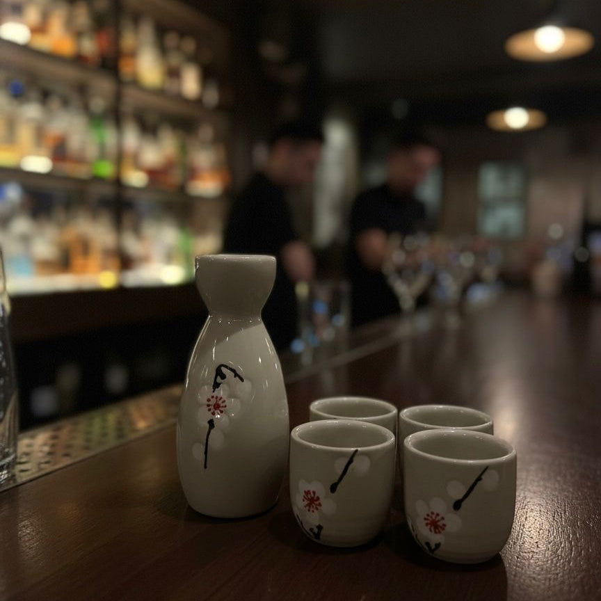 SAKE DRINKING GLASS SET OF 5