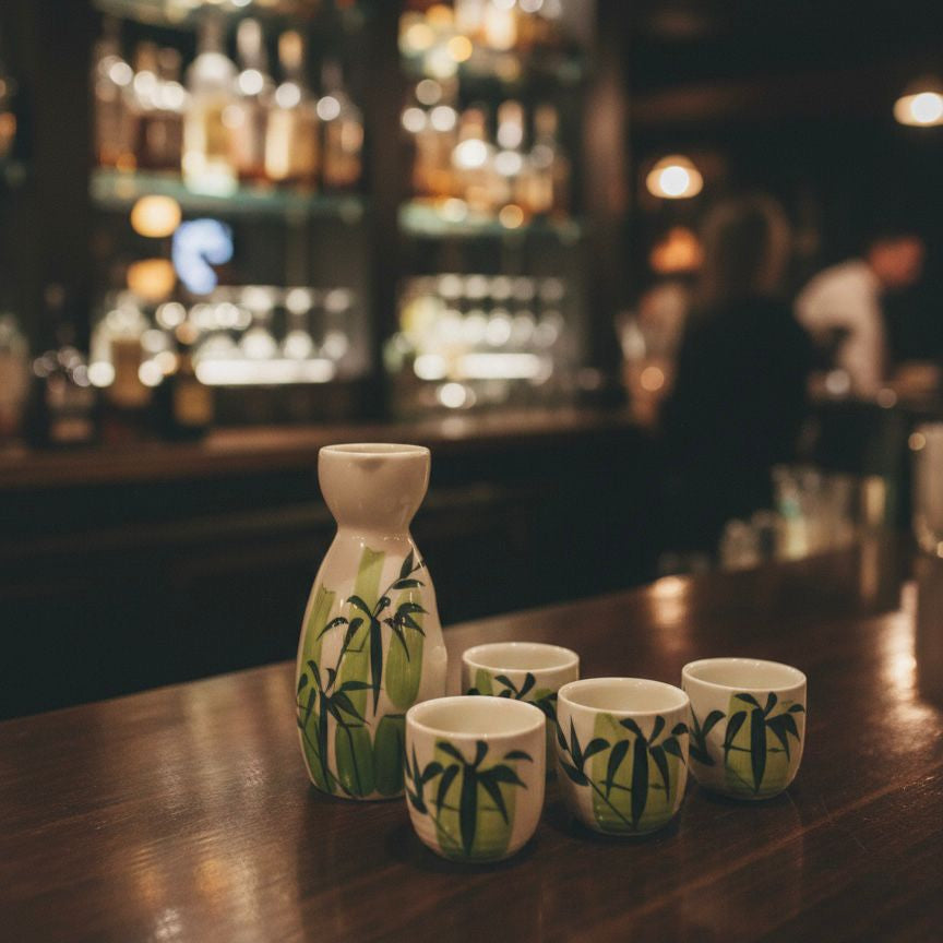 SAKE DRINKING GLASS SET OF 5