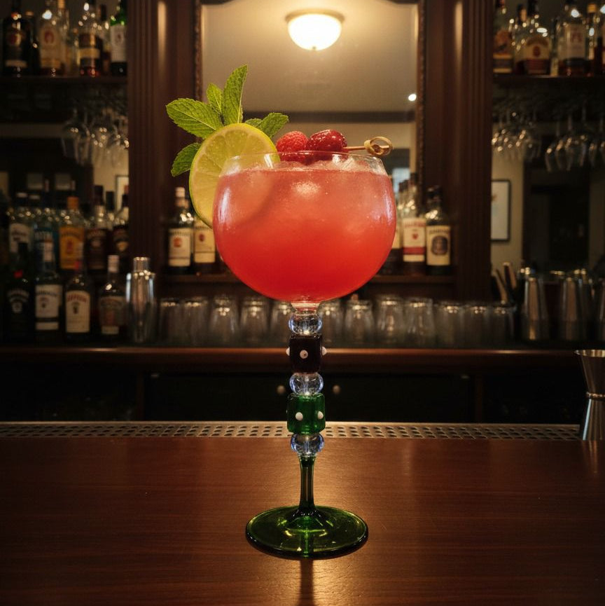 handcrafted Artistic Stem Cocktail Glass - set of 2