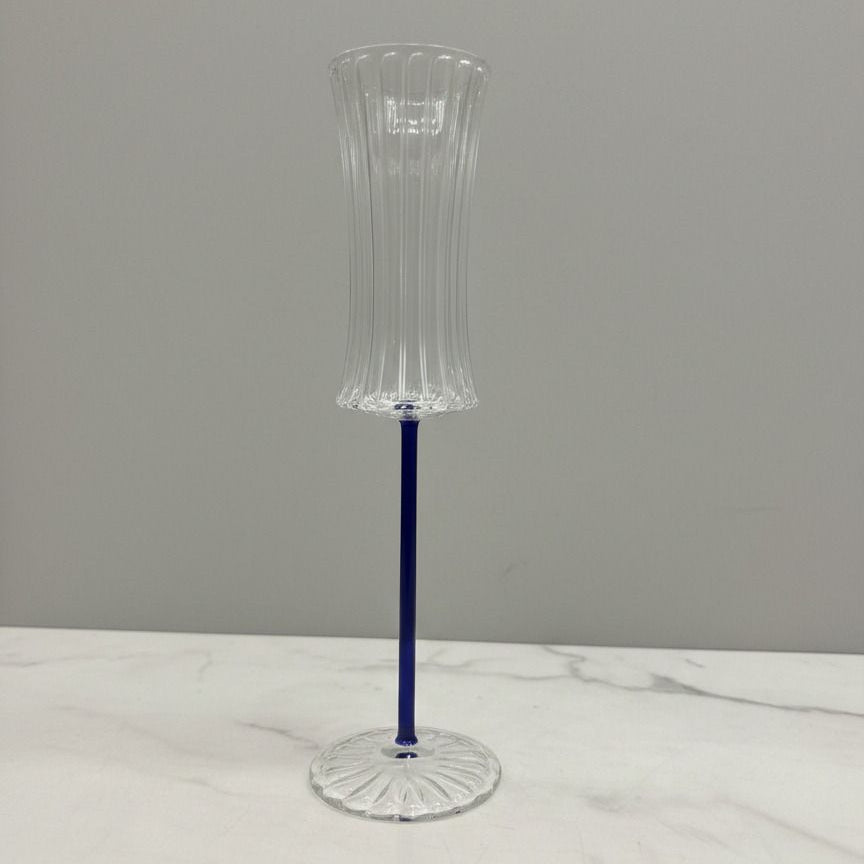 Blue Stem Champagne Glass - Set Of 2