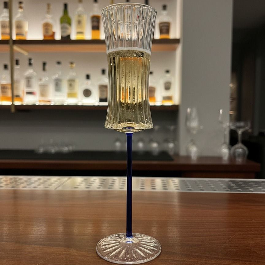 Blue Stem Champagne Glass - Set Of 2