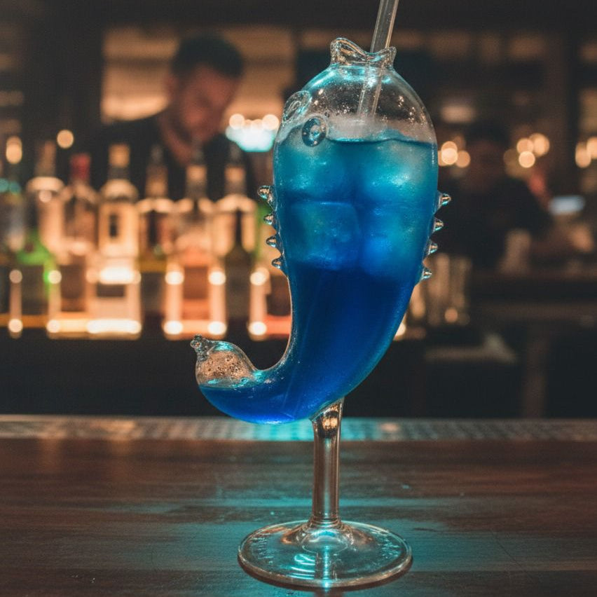 Handcrafted Fish Shape Cocktail Glass - Set Of 2