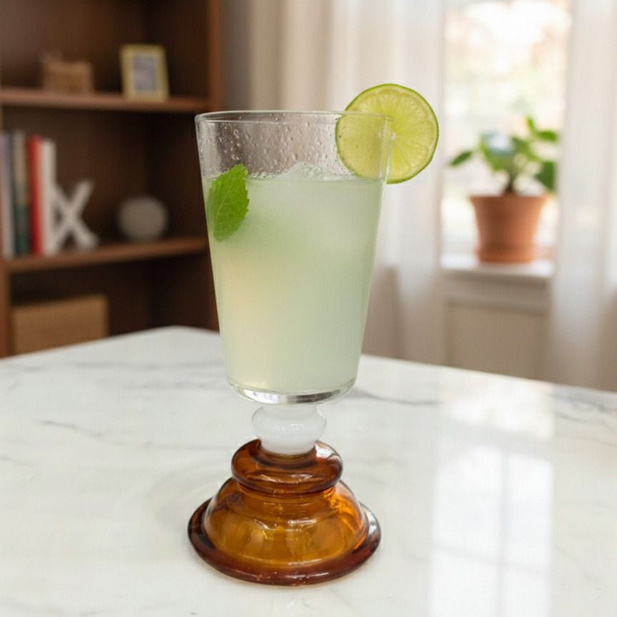 Handcrafted amber Premium Cocktail Glass - set of 2