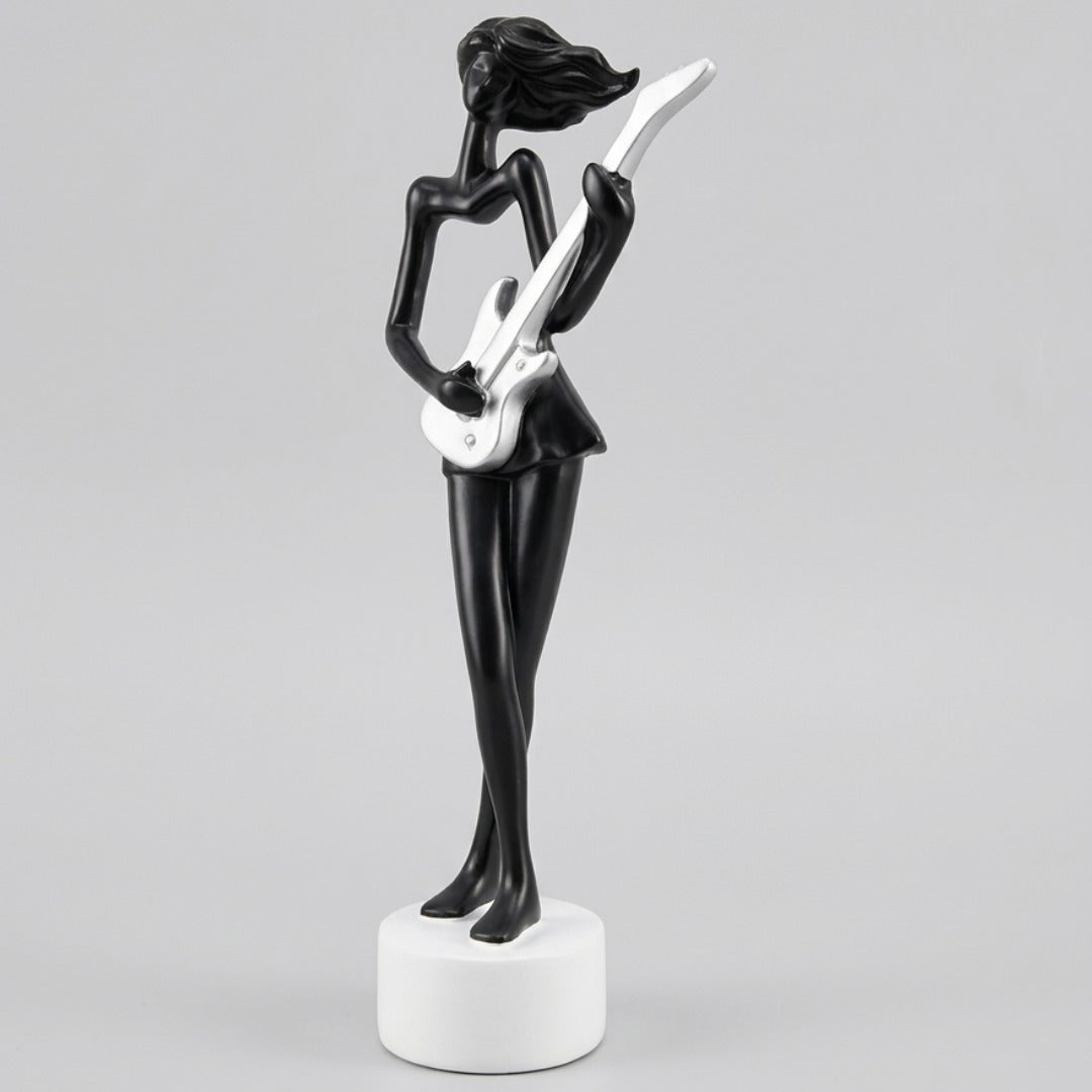 Guitar Playing Girl Sculpture