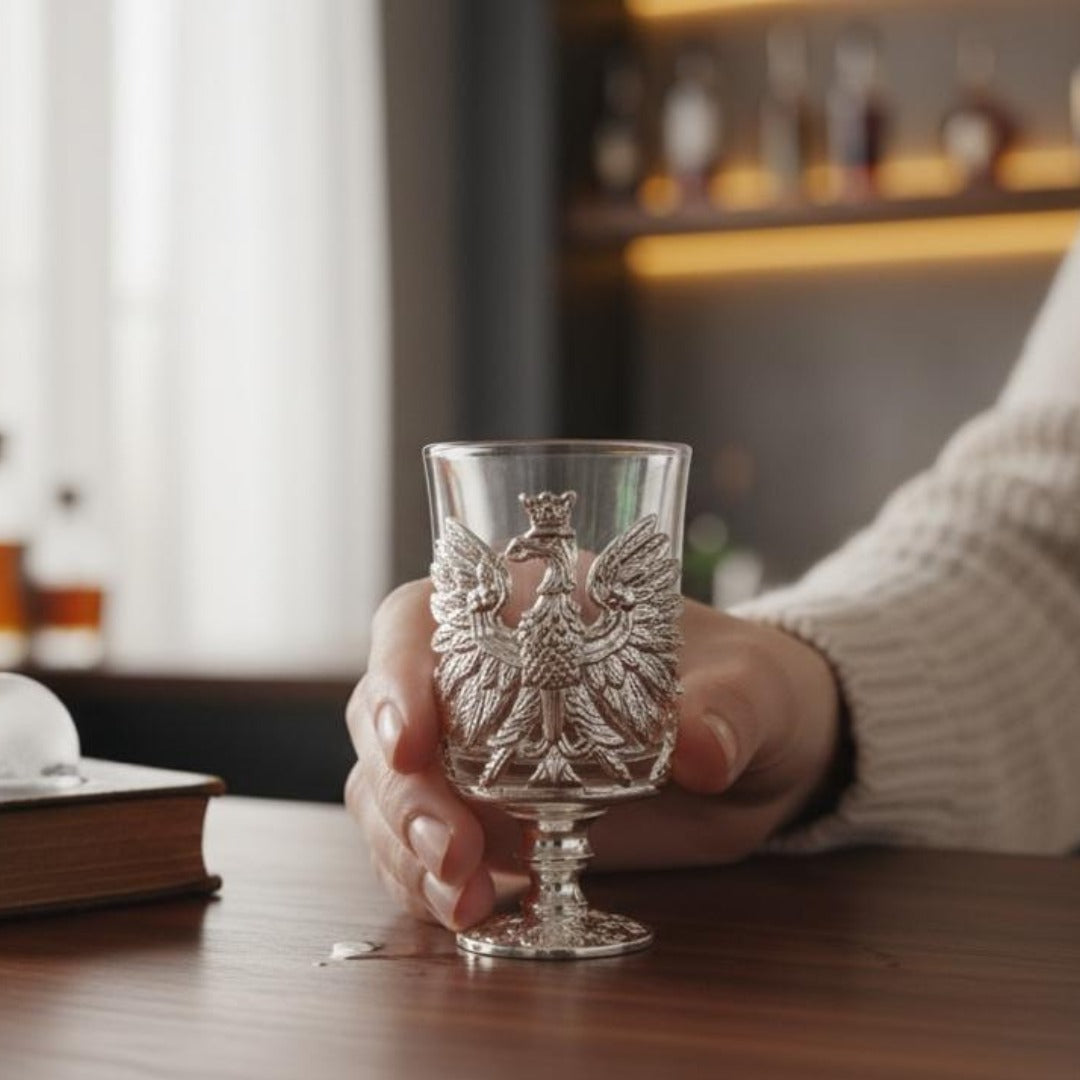 premium designer eagle shot glass - set of 6 (gift box)