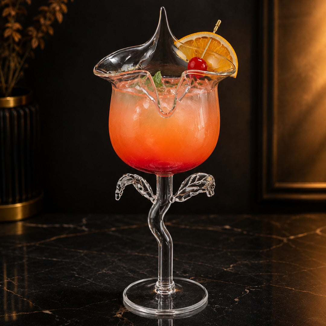 Flower Stem Cocktail Glass - Set Of 2