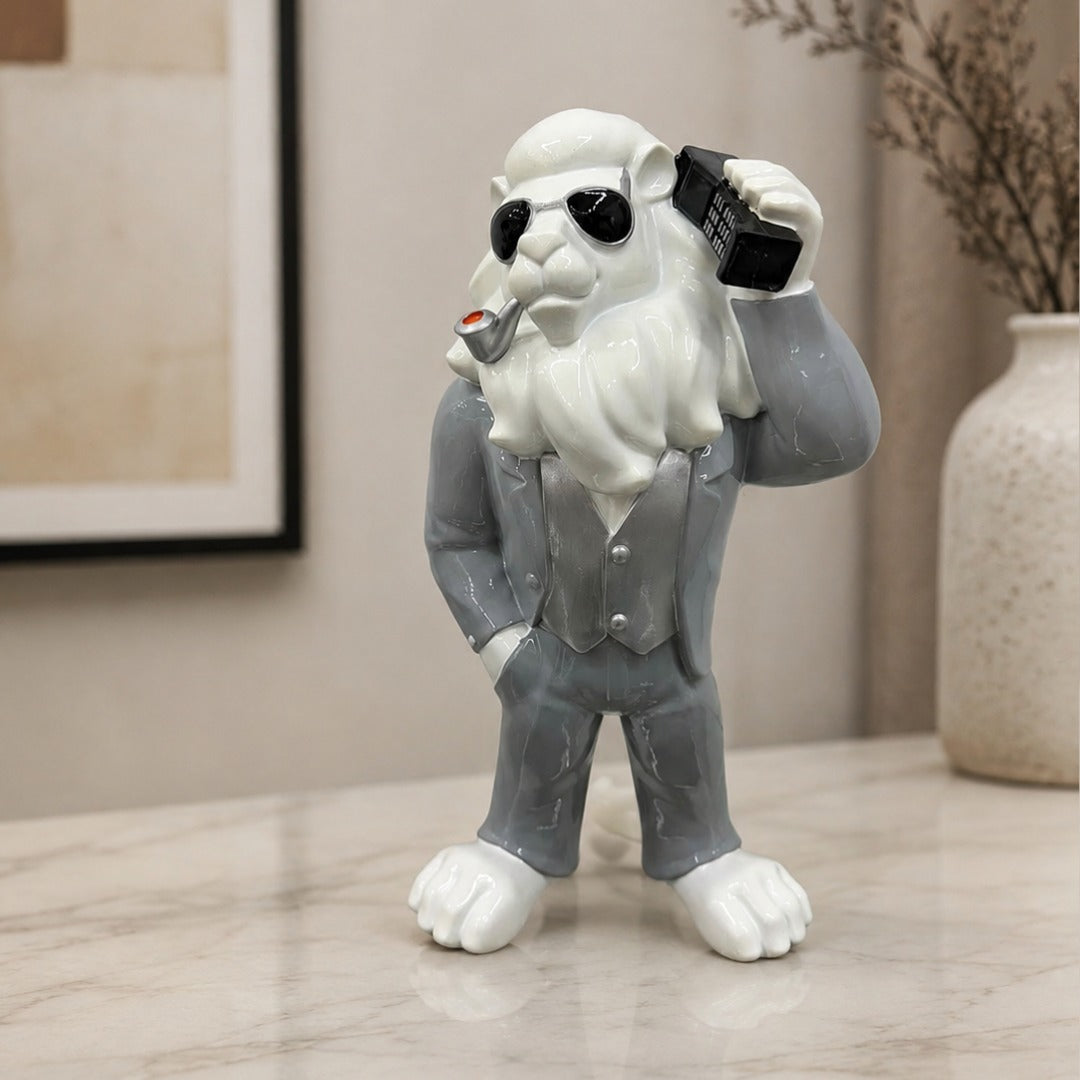 Playful Lion Decor Piece