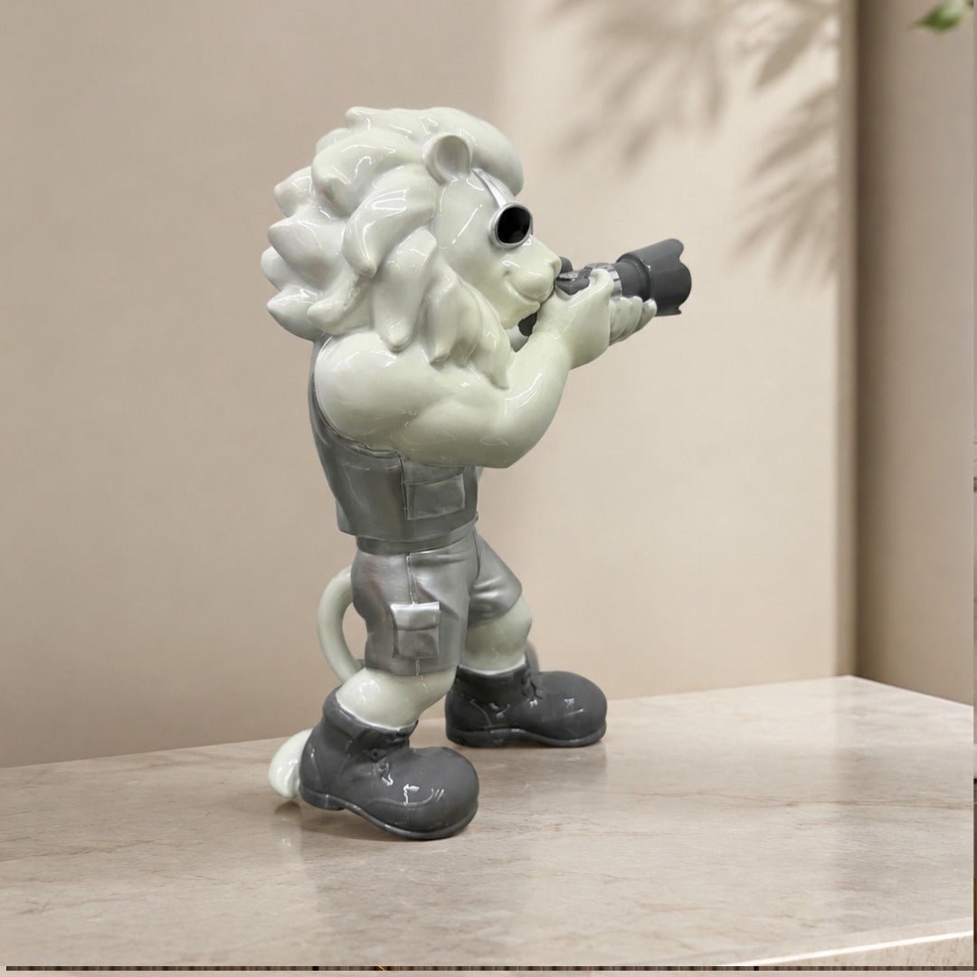 Playful Lion Decor Piece